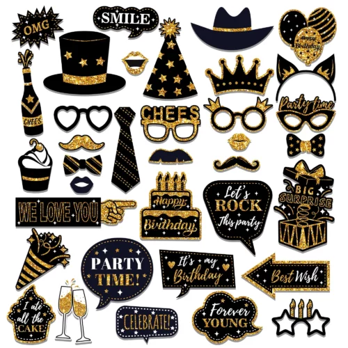 Sort & guld fødselsdag